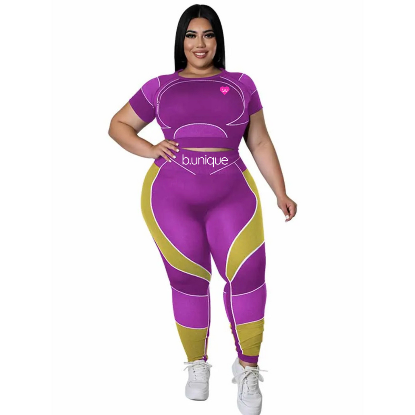 Be Unique Plus Size Slimming Leggings Set