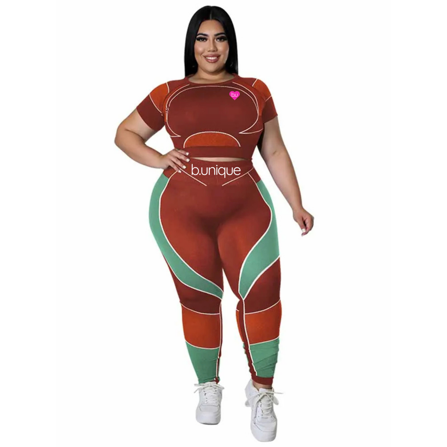 Be Unique Plus Size Slimming Leggings Set