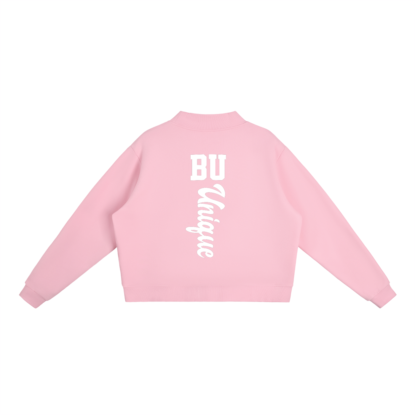 Essential Fleece Mock-Neck Crew Sweatshirt