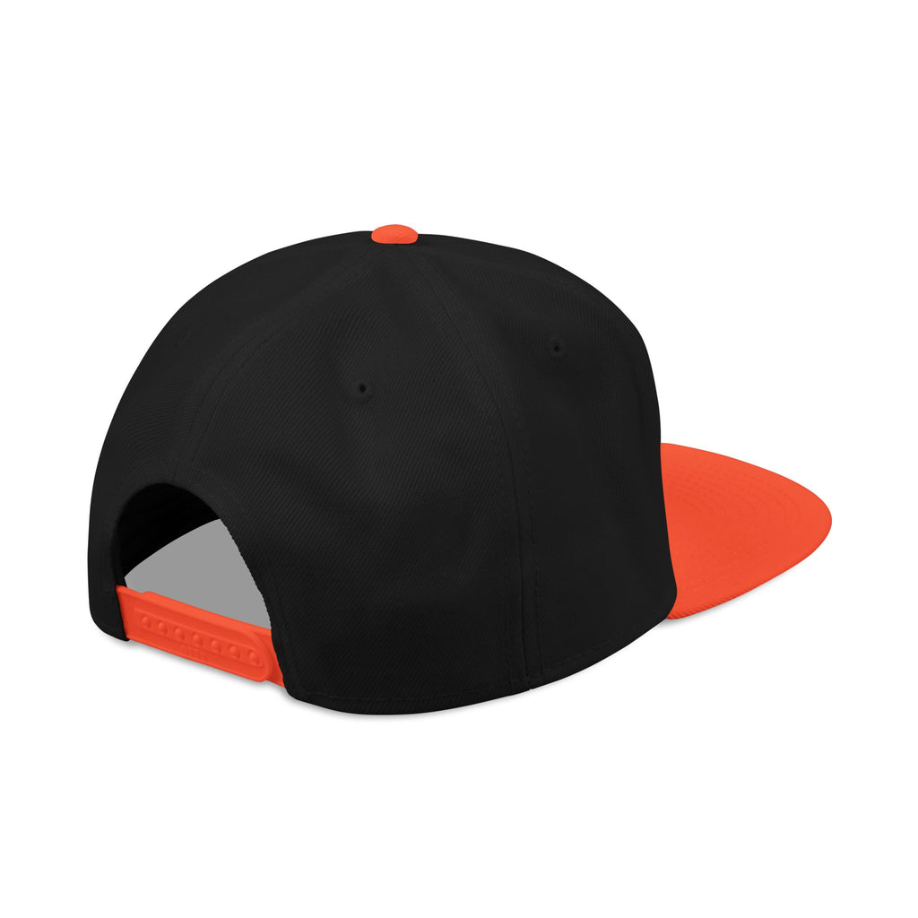 Snapback Hat - 'Built Different' Embroidered Flat Brim Cap