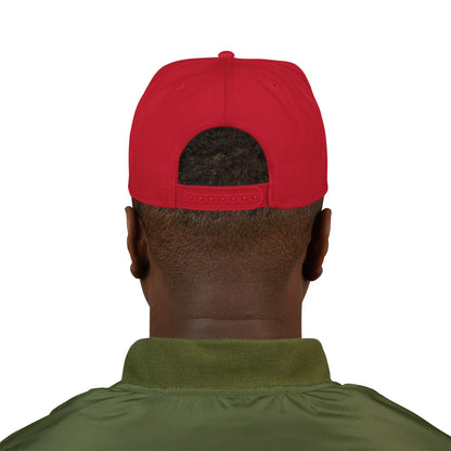 Snapback Hat - 'Built Different' Embroidered Flat Brim Cap