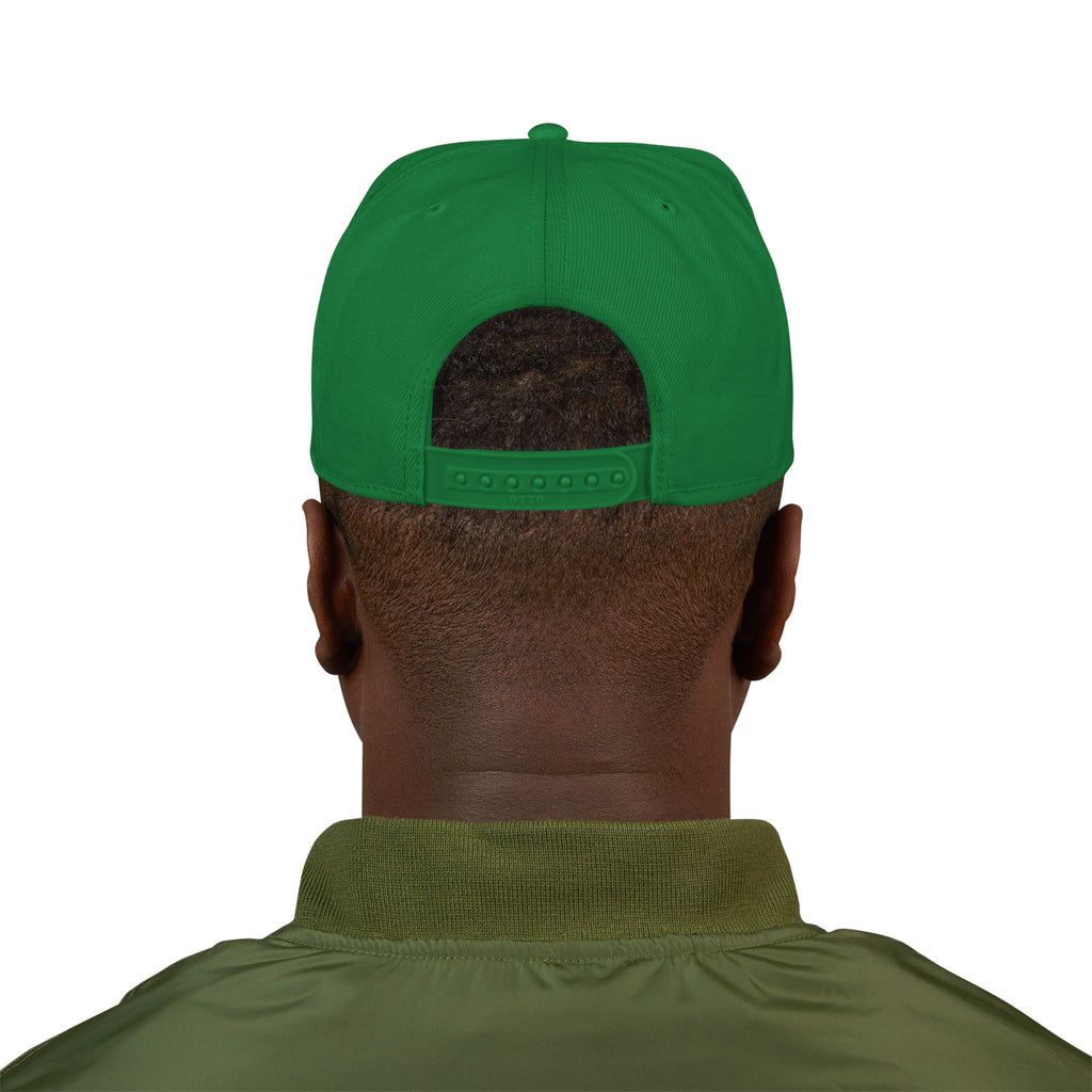 Snapback Hat - 'Built Different' Embroidered Flat Brim Cap