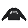 Essential Fleece Mock-Neck Crew Sweatshirt