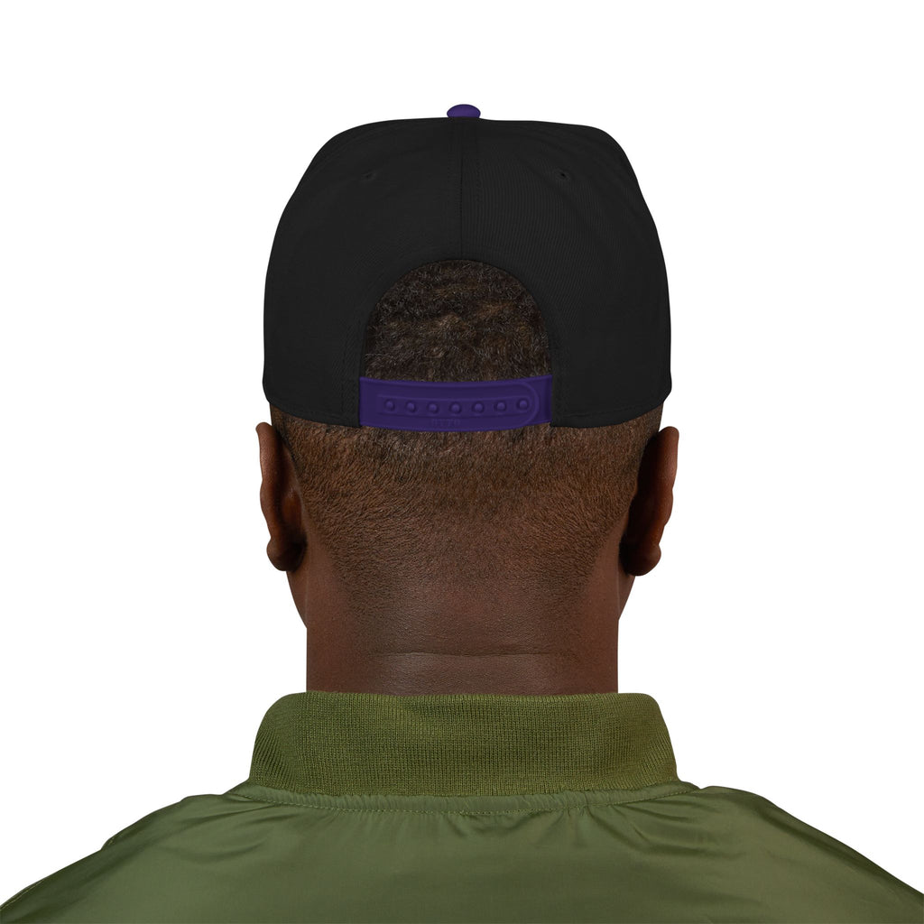 Snapback Hat - 'Built Different' Embroidered Flat Brim Cap