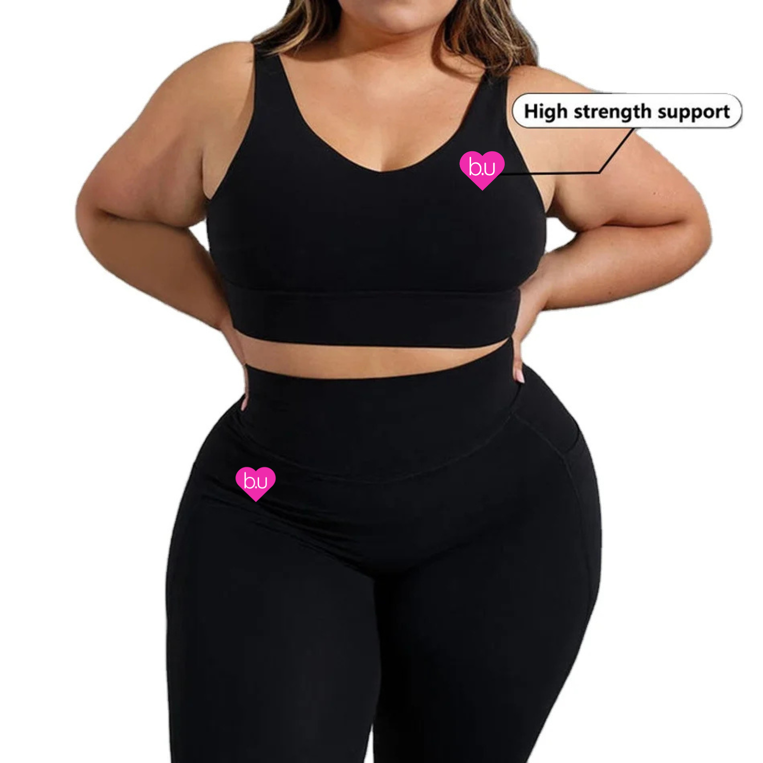 Be Unique Plus Size Women Fitness  Workout Sets
