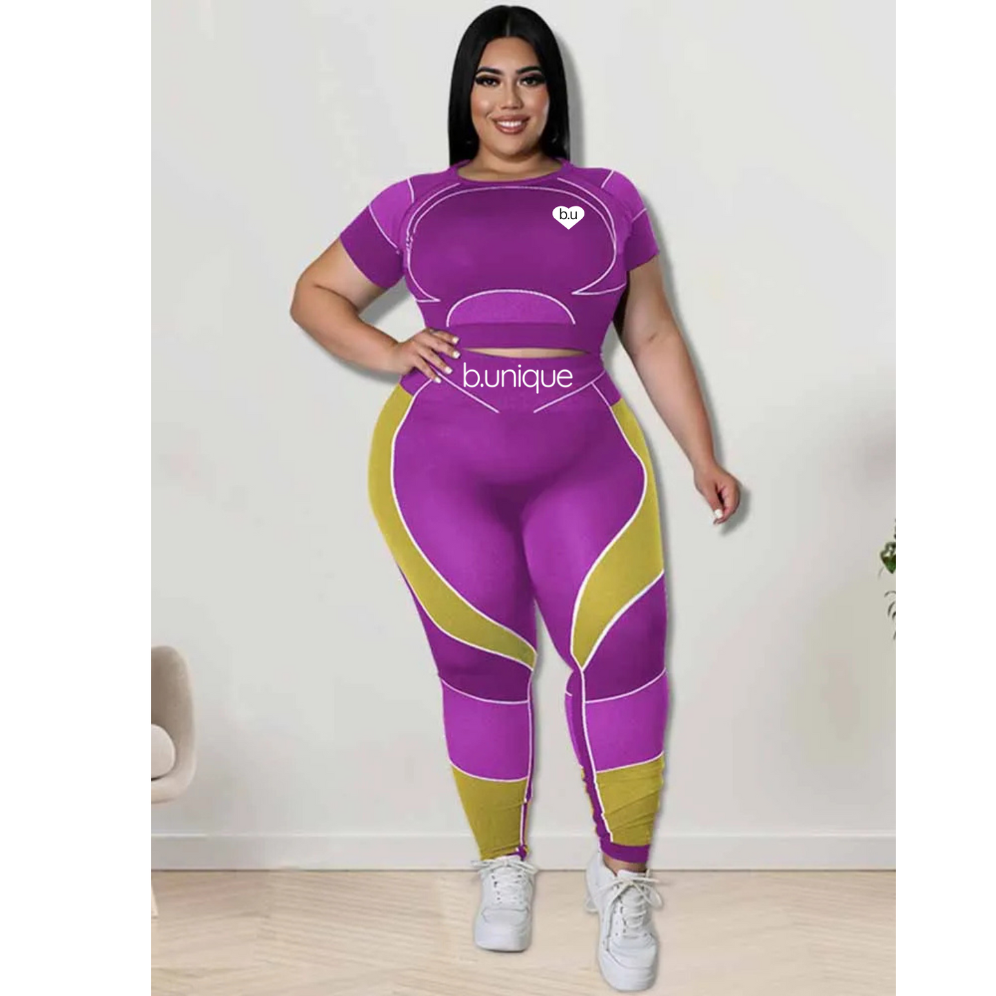 Be Unique Plus Size Slimming Leggings Set