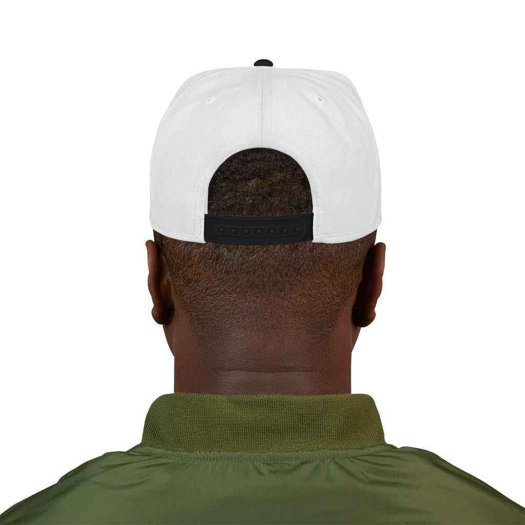Snapback Hat - 'Built Different' Embroidered Flat Brim Cap