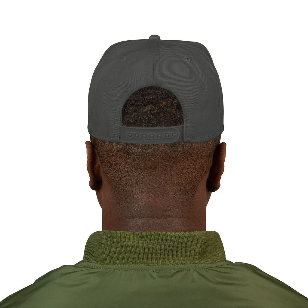 Snapback Hat - 'Built Different' Embroidered Flat Brim Cap