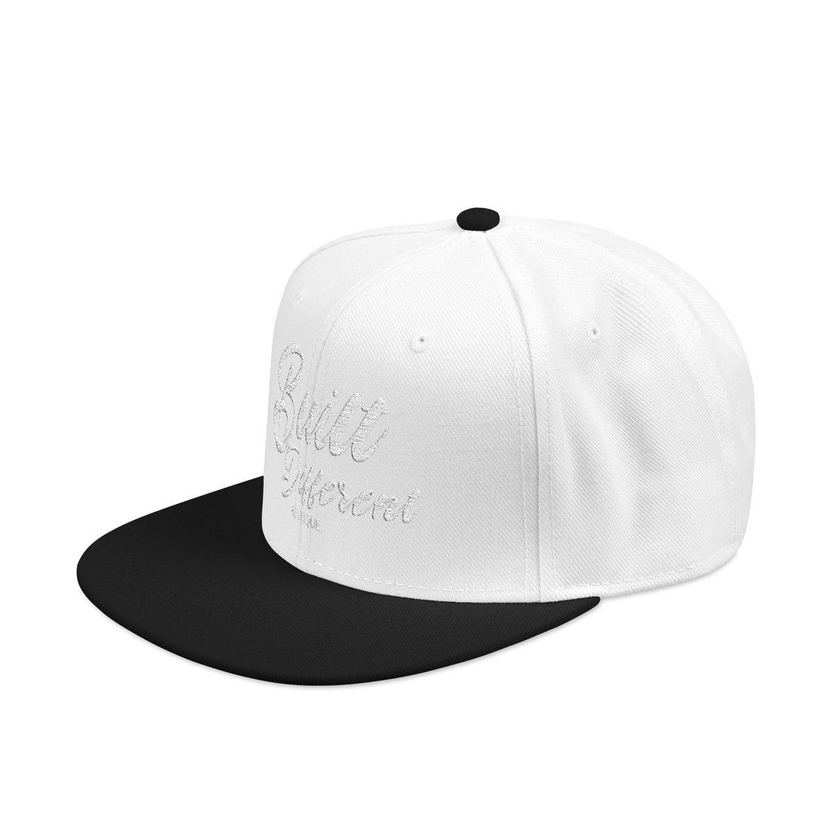 Snapback Hat - 'Built Different' Embroidered Flat Brim Cap