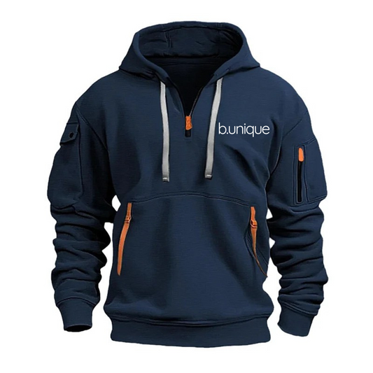 Be Unique Men's Pullover Hooded Sweatshirt with Arm Pockets