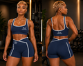 Women's Color Block Yoga Set — Tank Top & Shorts
