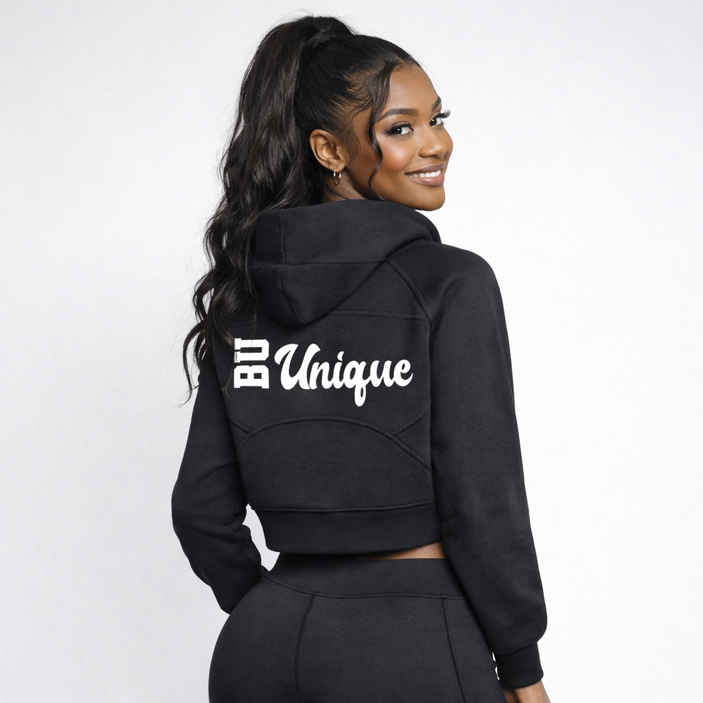 Cropped Half-Zip Hoodie