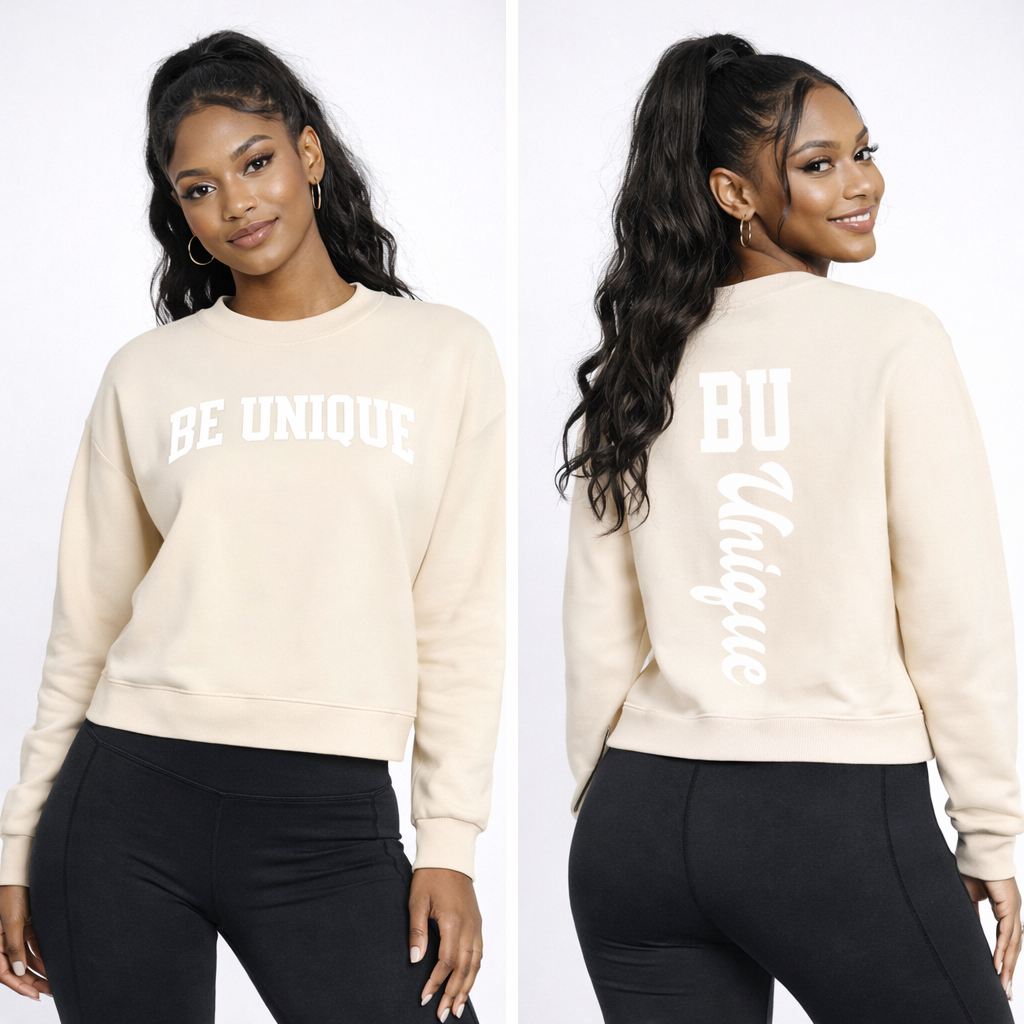 Essential Fleece Mock-Neck Crew Sweatshirt