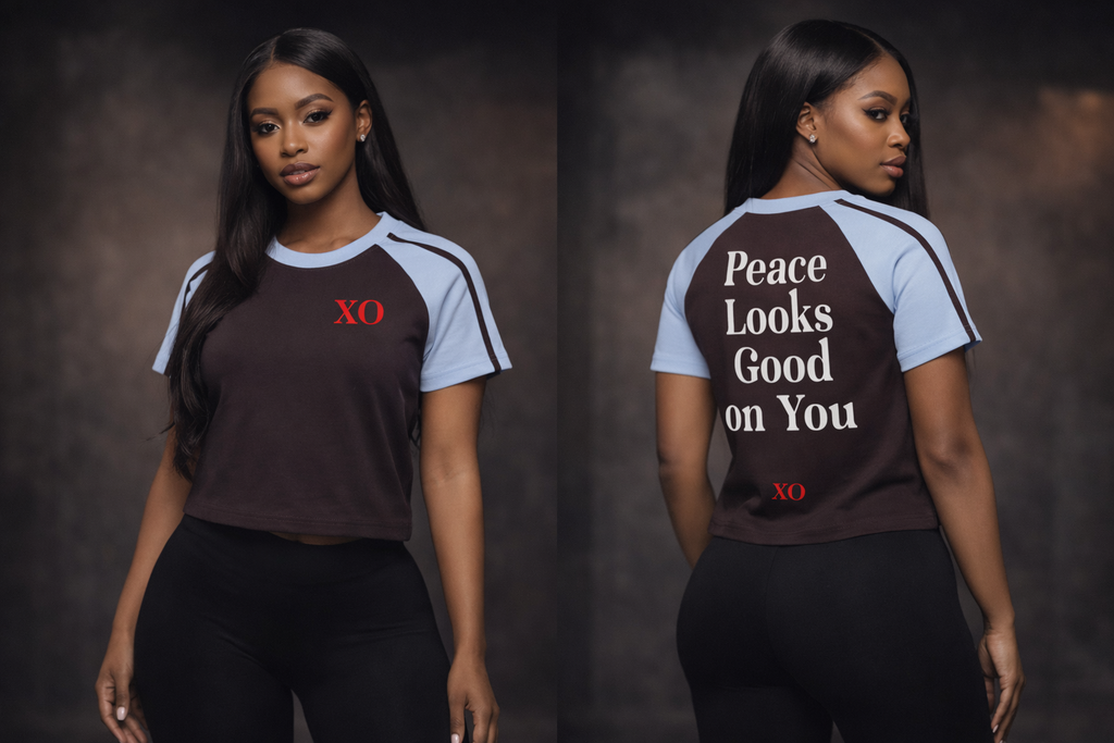 Contrast Stripes Bodycon Raglan  Sleeve T-Shirt