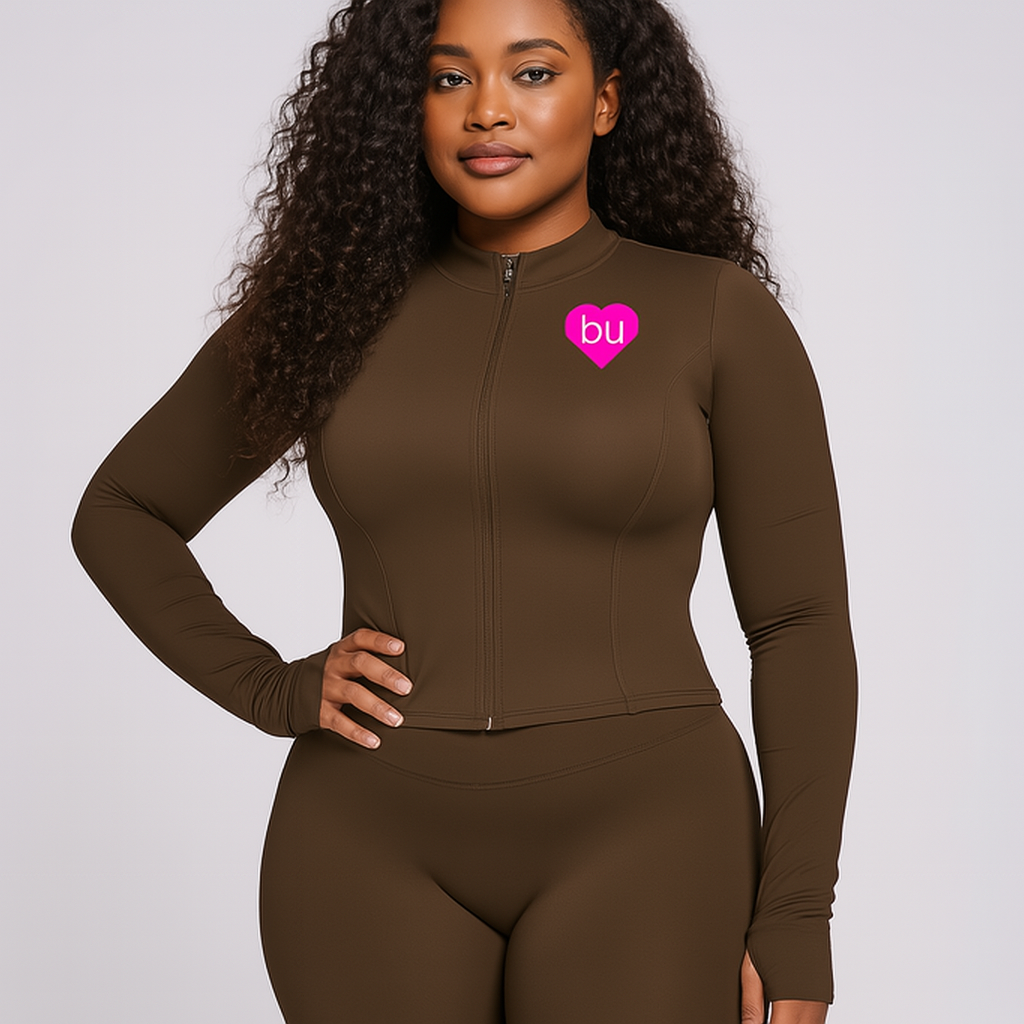 Be Unique Plus Size Curvy Girl Dry Wick Premium Compression Athleisure Ensemble