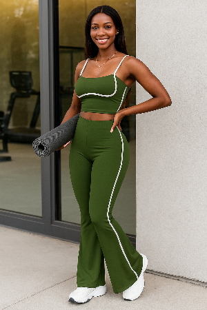 Be Unique Custom Striped Print Set