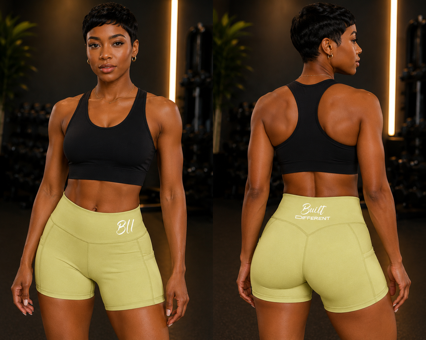 Women's High-Waisted Pocket Biker Shorts