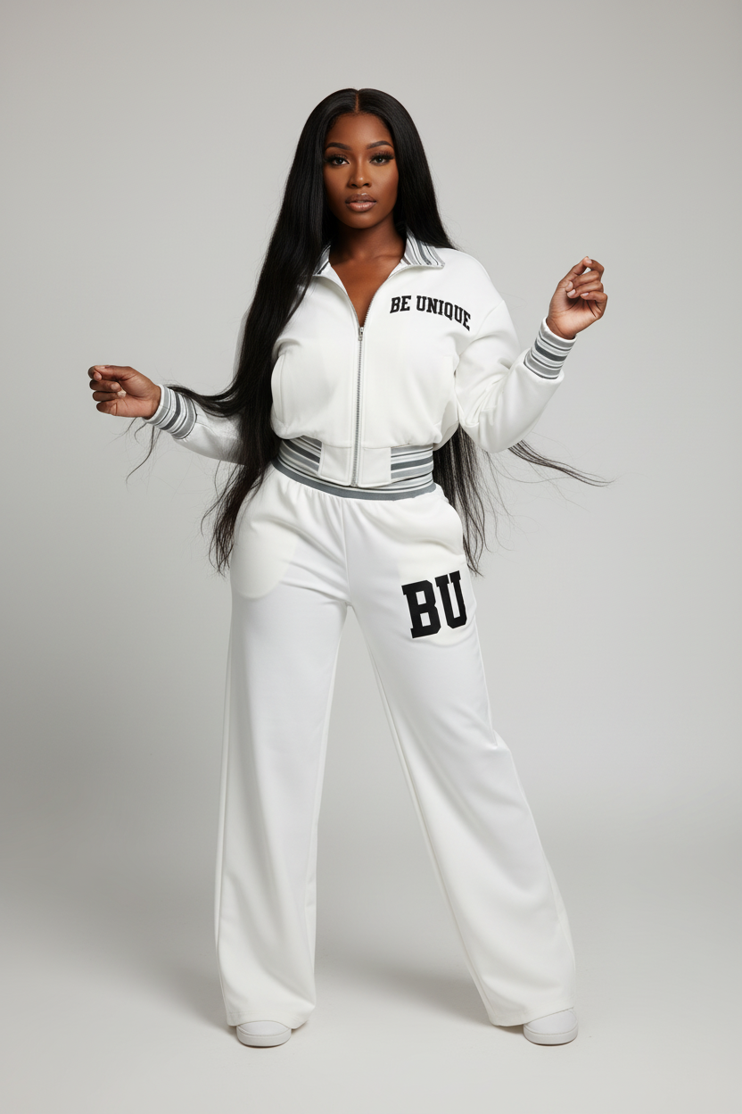 BE UNIQUE Varsity Set on Model