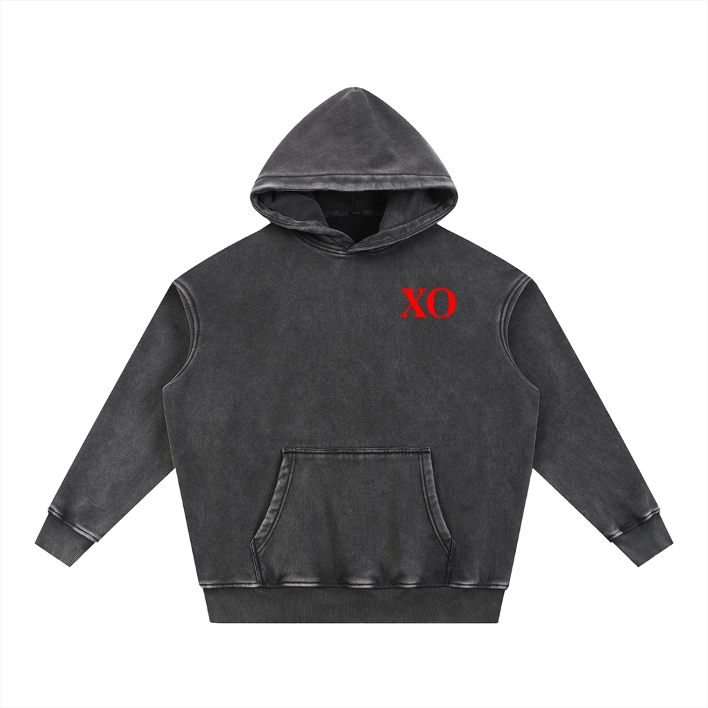Snow Wash Fleece Oversize Hoodie