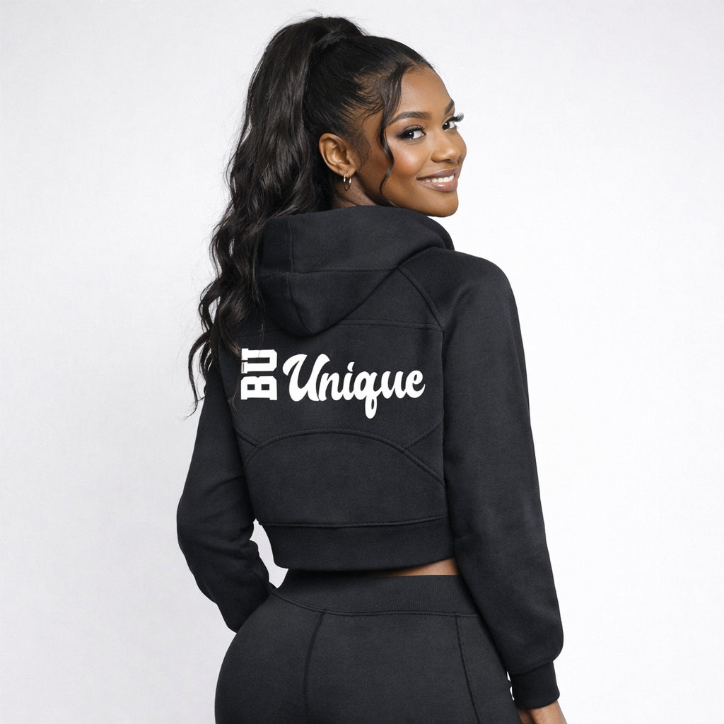 Cropped Half-Zip Hoodie