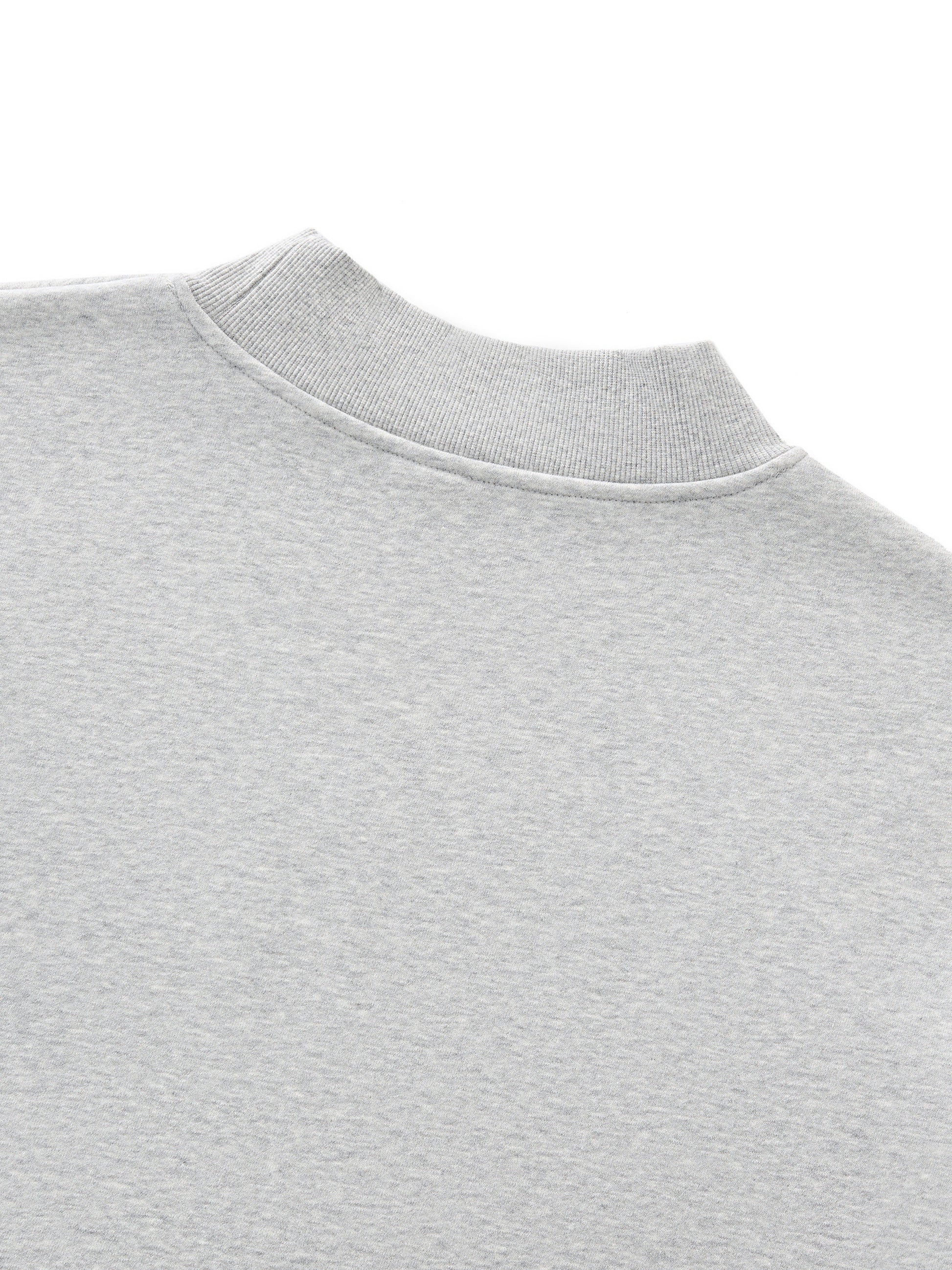 Essential Fleece Mock-Neck Crew Sweatshirt